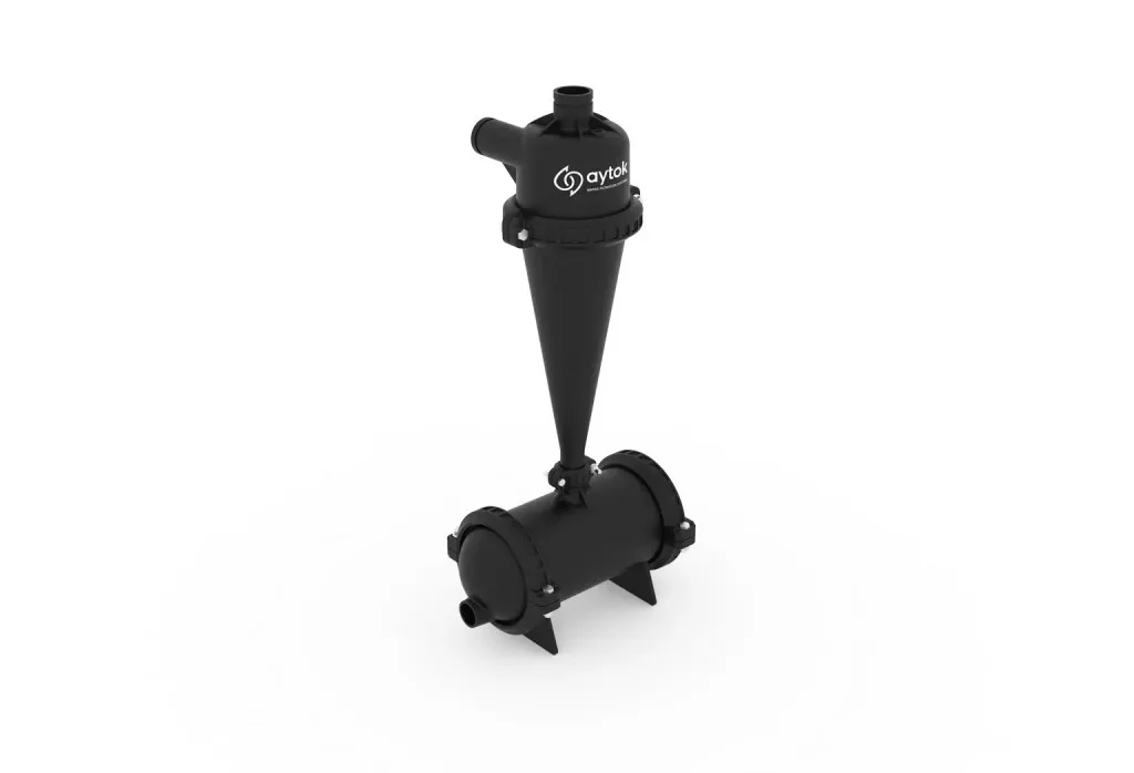 Hidrociklon, homokleválasztó, műanyag 1", 6bar 40-120l/perc