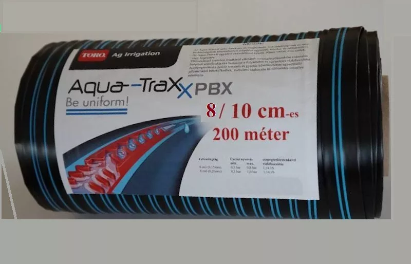 AquaTraXX 10cm osztású csepegtető szalag 8mil (200m/tekercs)