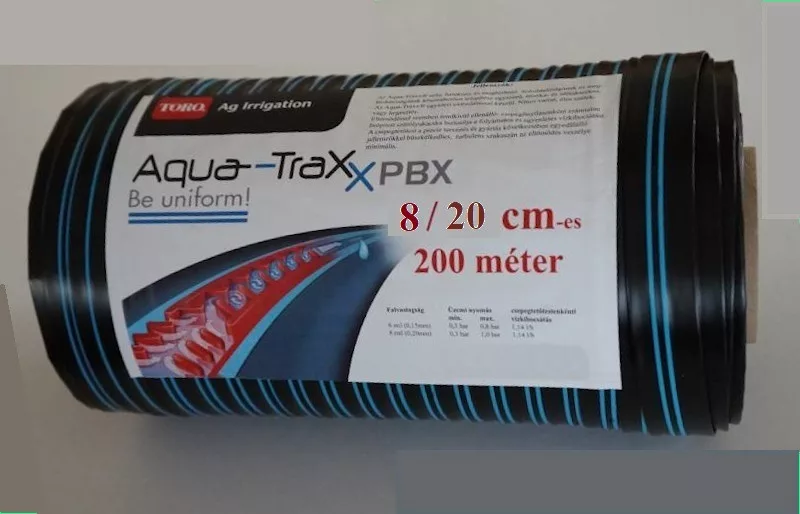 AquaTraXX 20cm osztású csepegtető szalag 8mil (200m/tekercs)