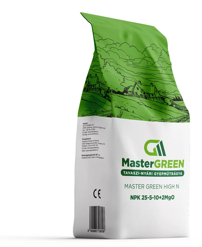 MasterGreen High N gyeptrágya (25-5-10+2MgO) 5 kg 2-3hó